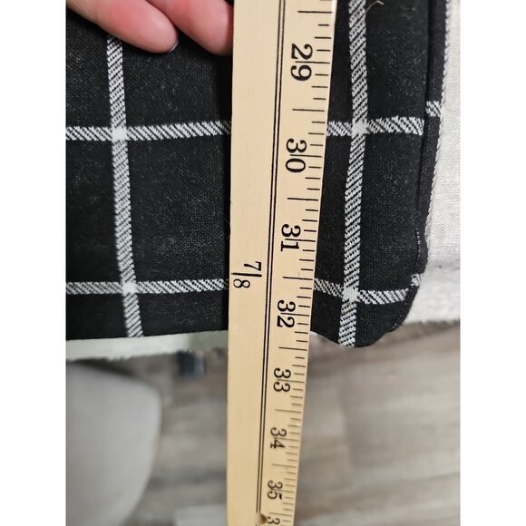 New York & Co The Whitney Pull-on Ponte Windowpane Womens XL BLACK Stretch NEW - Picture 2 of 7